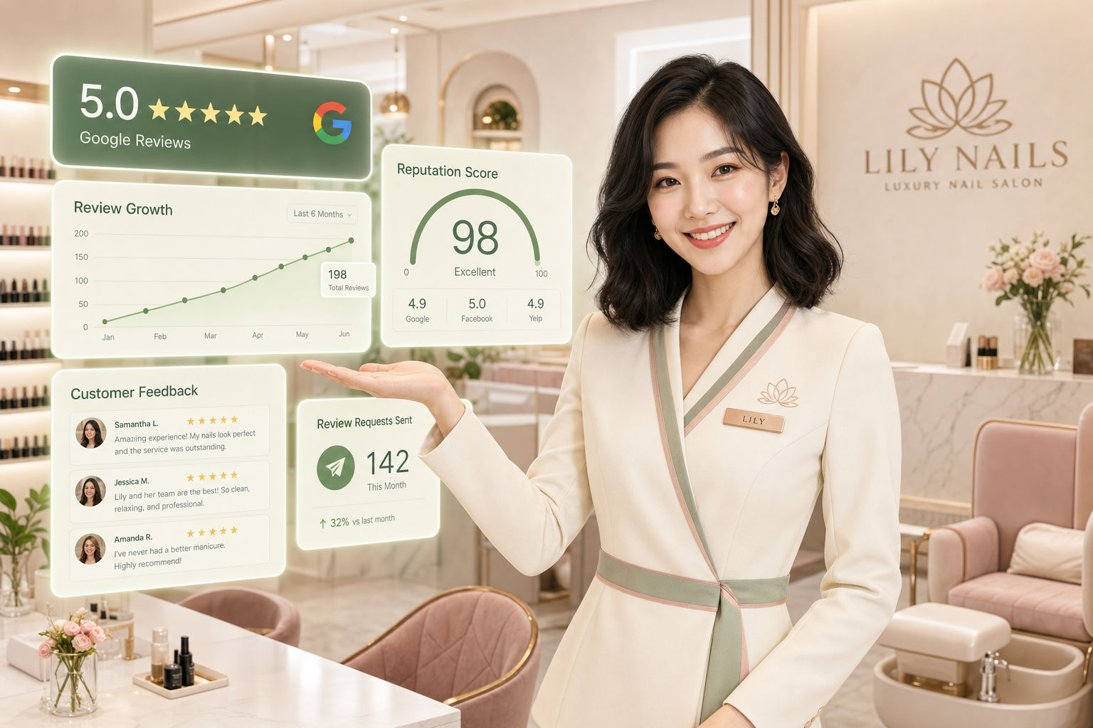 Appointment reminders and Google reviews