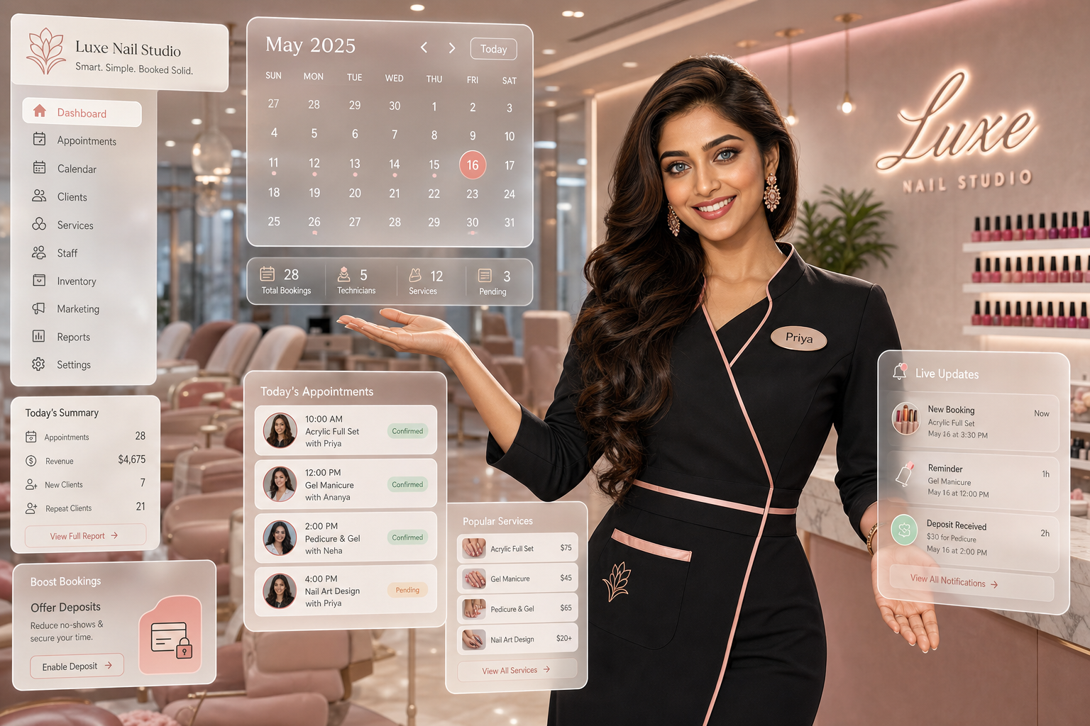 Live cloud calendar booking